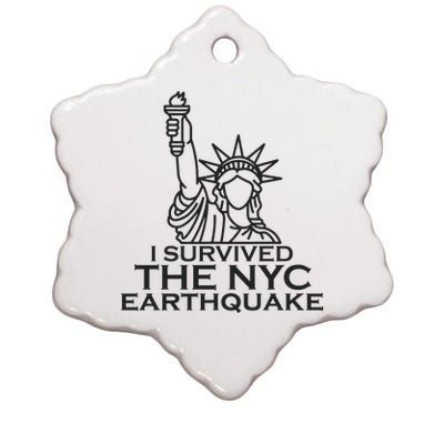 I Survived The New York Earthquake April 2024 Ceramic Star Ornament