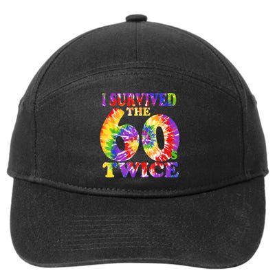 I Survived The Sixties 60s Twice Tie Dye 70th Birthday 7-Panel Snapback Hat