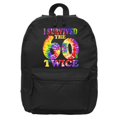 I Survived The Sixties 60s Twice Tie Dye 70th Birthday 16 in Basic Backpack