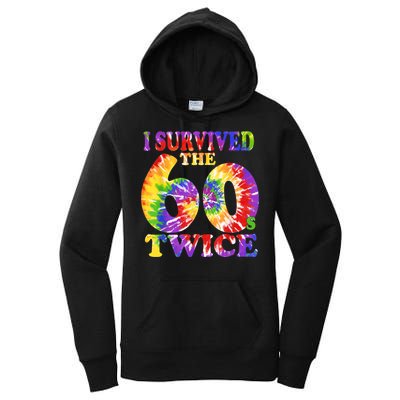 I Survived The Sixties 60s Twice Tie Dye 70th Birthday Women's Pullover Hoodie