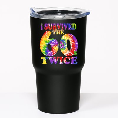 I Survived The Sixties 60s Twice Tie Dye 70th Birthday Tumbler