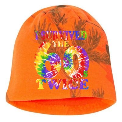 I Survived The Sixties 60s Twice Tie Dye 70th Birthday Kati - Camo Knit Beanie