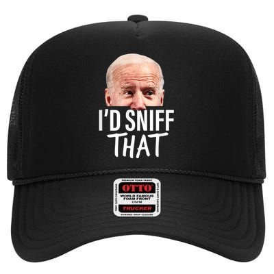 Id Sniff That. Anti Joe Biden Funny Parody High Crown Mesh Back Trucker Hat