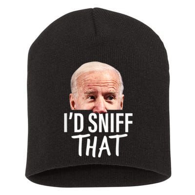 Id Sniff That. Anti Joe Biden Funny Parody Short Acrylic Beanie