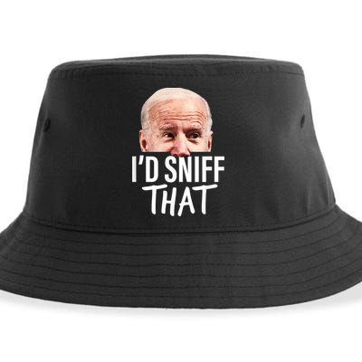 I'd Sniff That. Anti Joe Biden Funny Parody Sustainable Bucket Hat