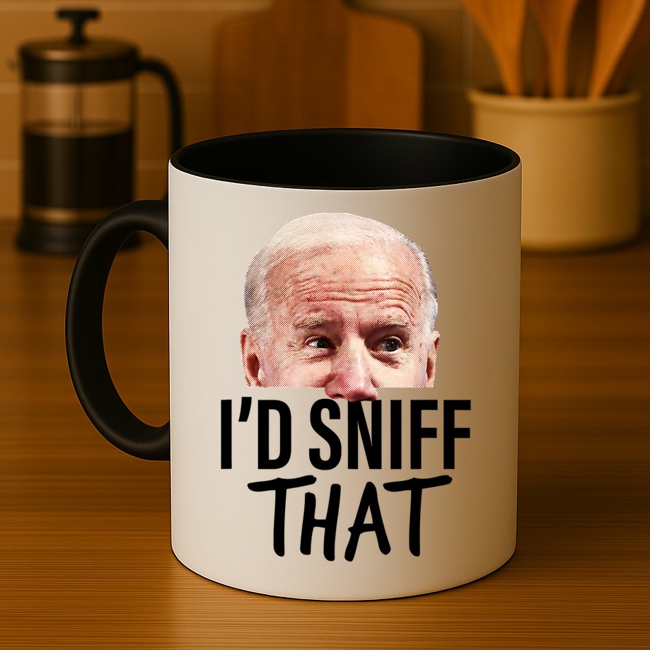 I'd Sniff That. Anti Joe Biden Funny Parody Mug