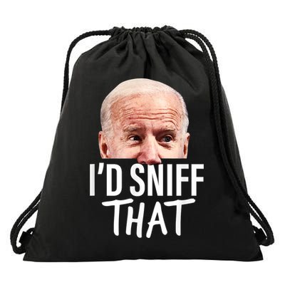 I'd Sniff That. Anti Joe Biden Funny Parody Drawstring Bag