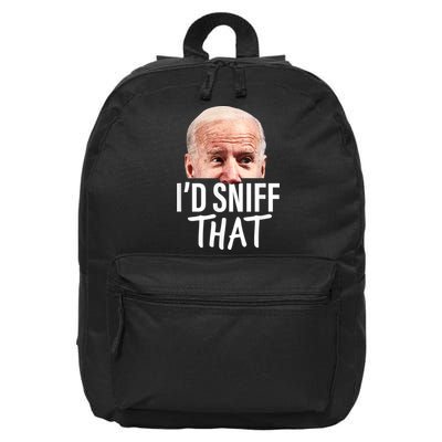 I'd Sniff That. Anti Joe Biden Funny Parody 16 in Basic Backpack