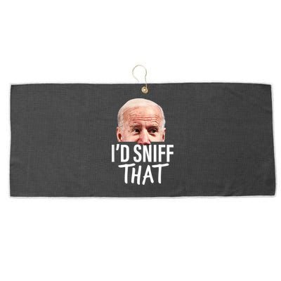 I'd Sniff That. Anti Joe Biden Funny Parody Large Microfiber Waffle Golf Towel