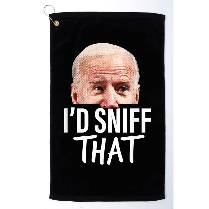 I'd Sniff That. Anti Joe Biden Funny Parody Golf Towel
