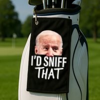 I'd Sniff That. Anti Joe Biden Funny Parody Golf Towel