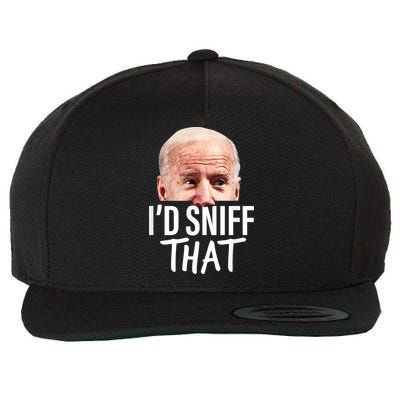 I'd Sniff That. Anti Joe Biden Funny Parody Wool Snapback Cap