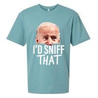 I'd Sniff That. Anti Joe Biden Funny Parody Sueded Cloud Jersey T-Shirt