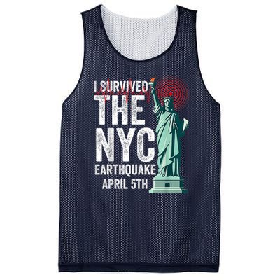 I Survived The Ny Earthquake Friday April 5th 2024 Mesh Reversible Basketball Jersey Tank