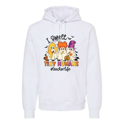 I Smell Tiny Humans Teacher Life Halloween Premium Hoodie