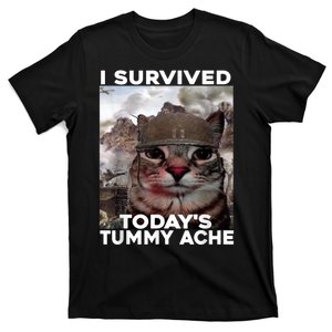 I Survived Today’S Tummy Ache Cat T-Shirt