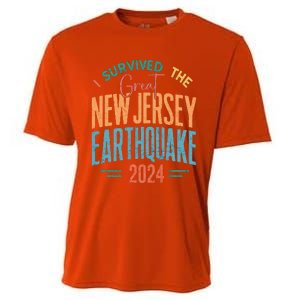 I Survived The Great New Jersey Earthquake 2024 Cooling Performance Crew T-Shirt