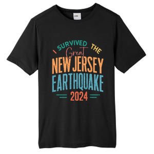 I Survived The Great New Jersey Earthquake 2024 Tall Fusion ChromaSoft Performance T-Shirt