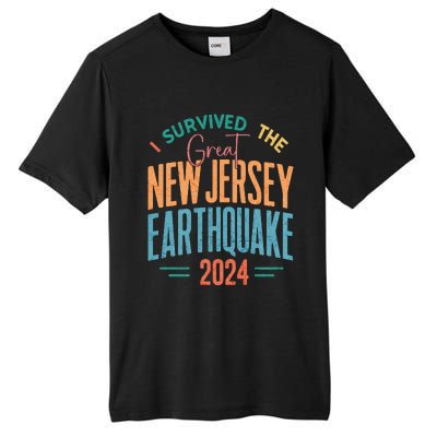 I Survived The Great New Jersey Earthquake 2024 Tall Fusion ChromaSoft Performance T-Shirt