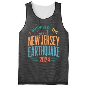 I Survived The Great New Jersey Earthquake 2024 Mesh Reversible Basketball Jersey Tank