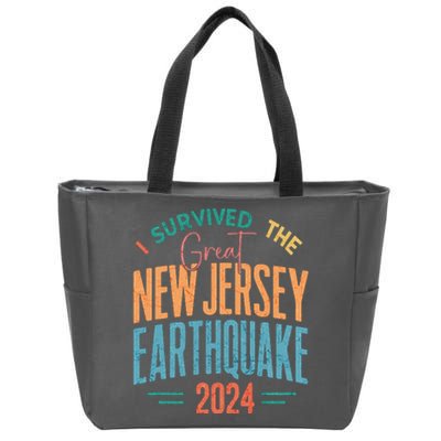 I Survived The Great New Jersey Earthquake 2024 Zip Tote Bag