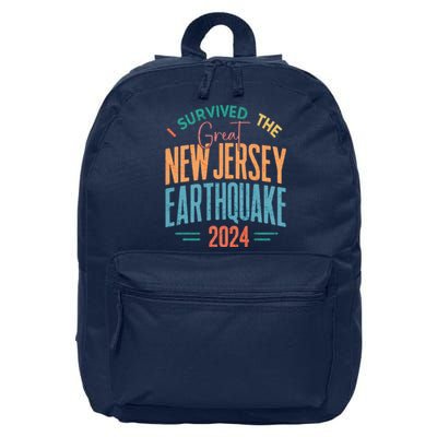 I Survived The Great New Jersey Earthquake 2024 16 in Basic Backpack