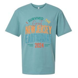 I Survived The Great New Jersey Earthquake 2024 Sueded Cloud Jersey T-Shirt