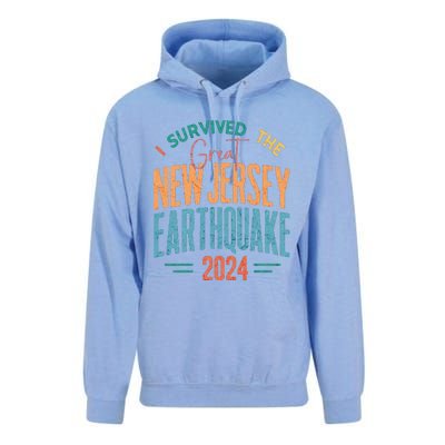 I Survived The Great New Jersey Earthquake 2024 Unisex Surf Hoodie