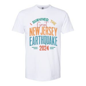 I Survived The Great New Jersey Earthquake 2024 Softstyle CVC T-Shirt