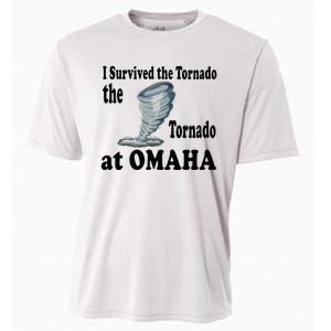 I Survived The Tornado At Omaha Funny Natural Disaster Cooling Performance Crew T-Shirt