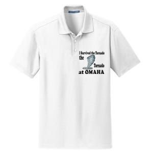 I Survived The Tornado At Omaha Funny Natural Disaster Dry Zone Grid Polo