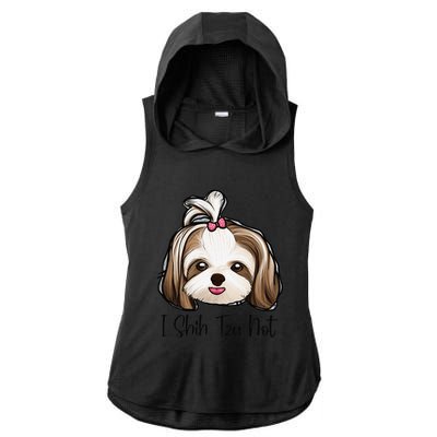 I Shih Tzu Not Funny Shih Tzu Mom Dog Lovers Mothers Day Ladies PosiCharge Tri-Blend Wicking Draft Hoodie Tank