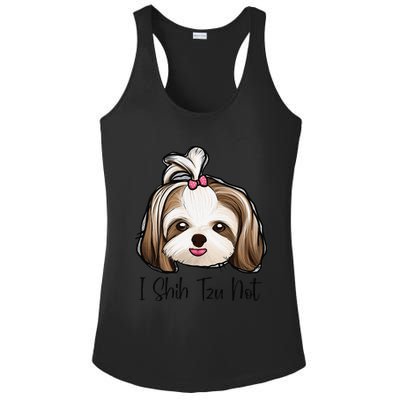 I Shih Tzu Not Funny Shih Tzu Mom Dog Lovers Mothers Day Ladies PosiCharge Competitor Racerback Tank