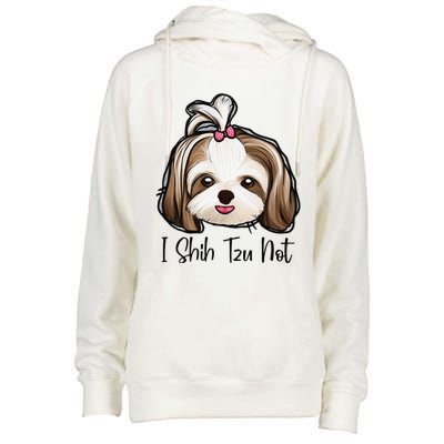 I Shih Tzu Not Funny Shih Tzu Mom Dog Lovers Mothers Day Womens Funnel Neck Pullover Hood