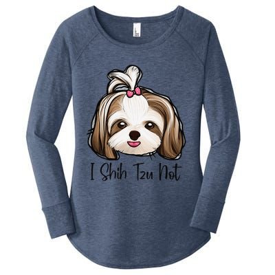 I Shih Tzu Not Funny Shih Tzu Mom Dog Lovers Mothers Day Women's Perfect Tri Tunic Long Sleeve Shirt