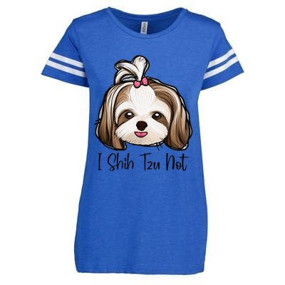 I Shih Tzu Not Funny Shih Tzu Mom Dog Lovers Mothers Day Enza Ladies Jersey Football T-Shirt