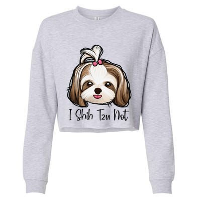 I Shih Tzu Not Funny Shih Tzu Mom Dog Lovers Mothers Day Cropped Pullover Crew