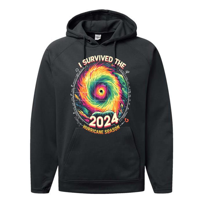 I Survived The 2024 Hurricane Season Performance Fleece Hoodie