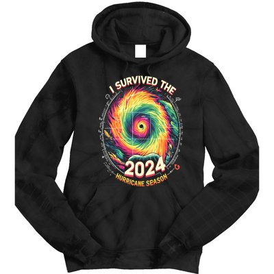 I Survived The 2024 Hurricane Season Tie Dye Hoodie