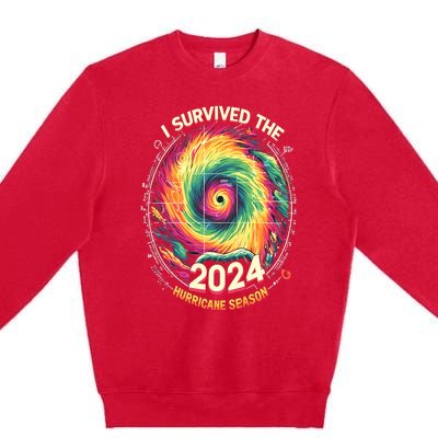 I Survived The 2024 Hurricane Season Premium Crewneck Sweatshirt