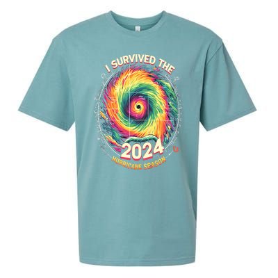 I Survived The 2024 Hurricane Season Sueded Cloud Jersey T-Shirt