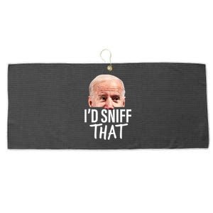 Id Sniff That. Anti Joe Biden Funny Parody Large Microfiber Waffle Golf Towel