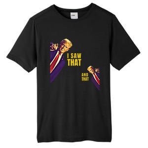 I Saw That Jesus Meme Barron And Im Telling Dad Trump Tall Fusion ChromaSoft Performance T-Shirt