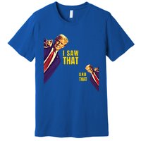 I Saw That Jesus Meme Barron And Im Telling Dad Trump Premium T-Shirt