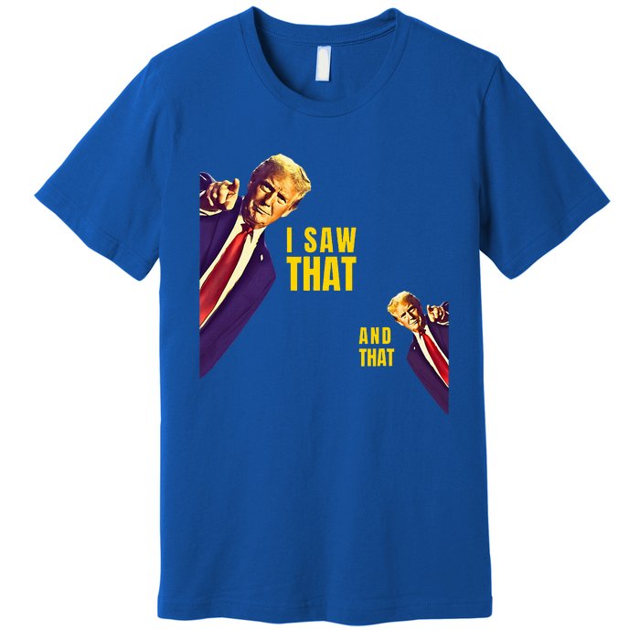 I Saw That Jesus Meme Barron And Im Telling Dad Trump Premium T-Shirt