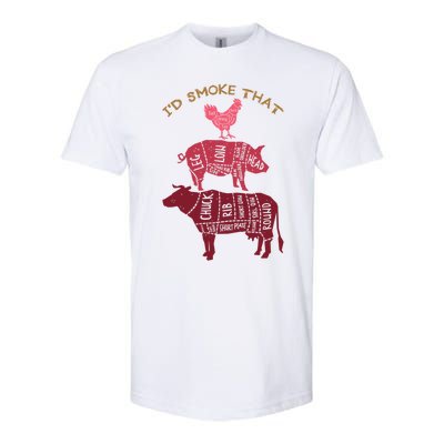 Id Smoke That Barbecue Gift Softstyle CVC T-Shirt