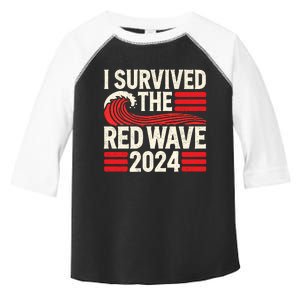 I Survived The Red Wave 2024 Toddler Fine Jersey T-Shirt