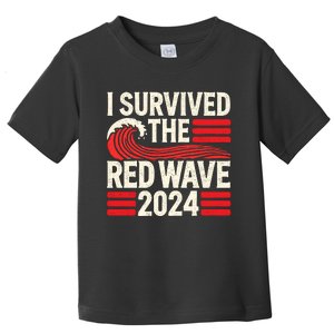 I Survived The Red Wave 2024 Toddler T-Shirt