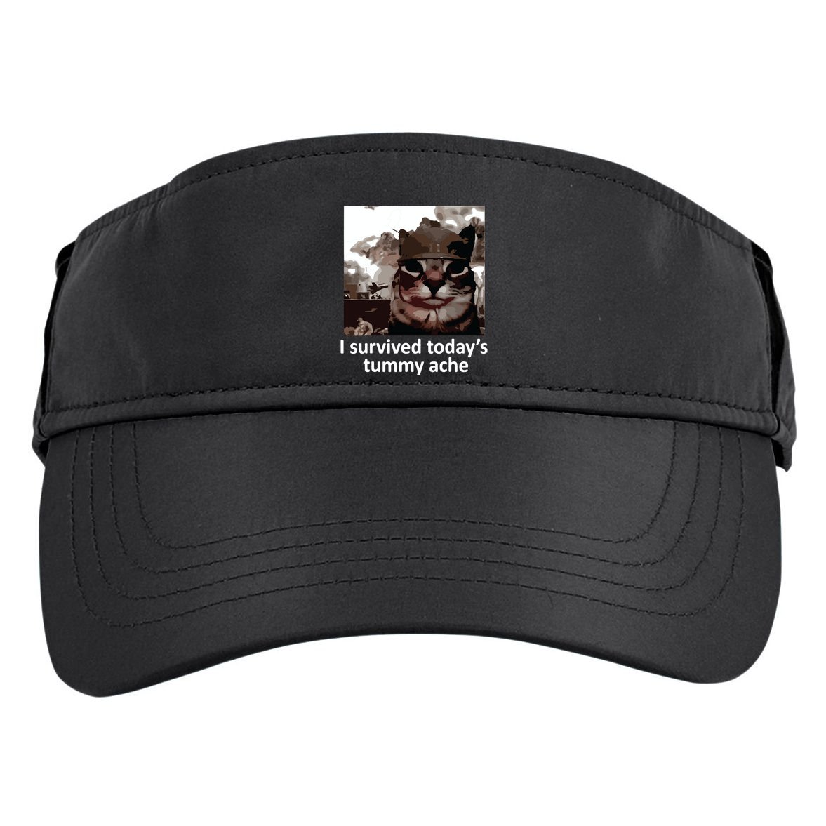 I Survived Todays Tummy Ache Adult Drive Performance Visor