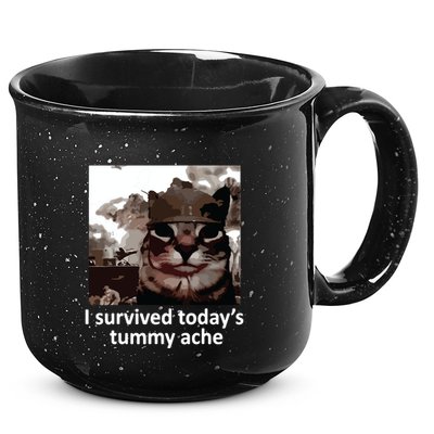 I Survived Todays Tummy Ache 15oz Campfire Ceramic Mug